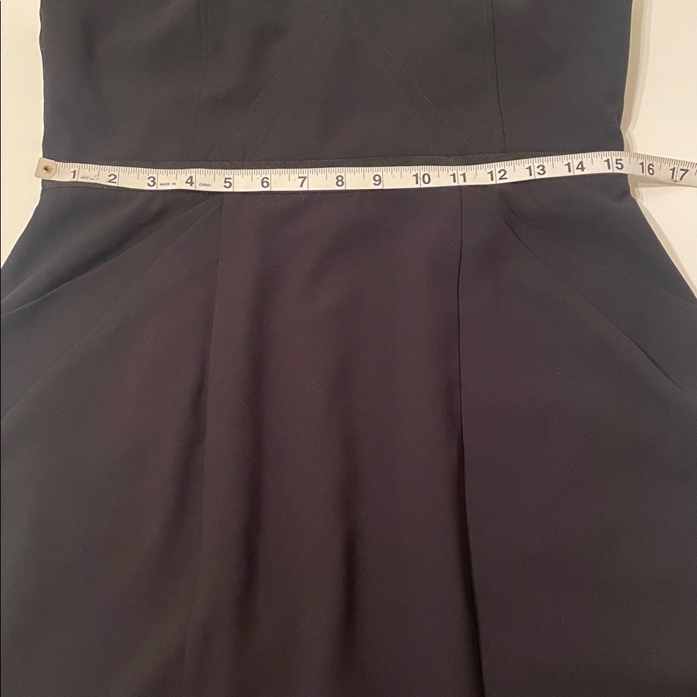 BCBGMaxAzria Size 12 Strapless Black Dress Corset Top Pockets - Picture 11 of 15